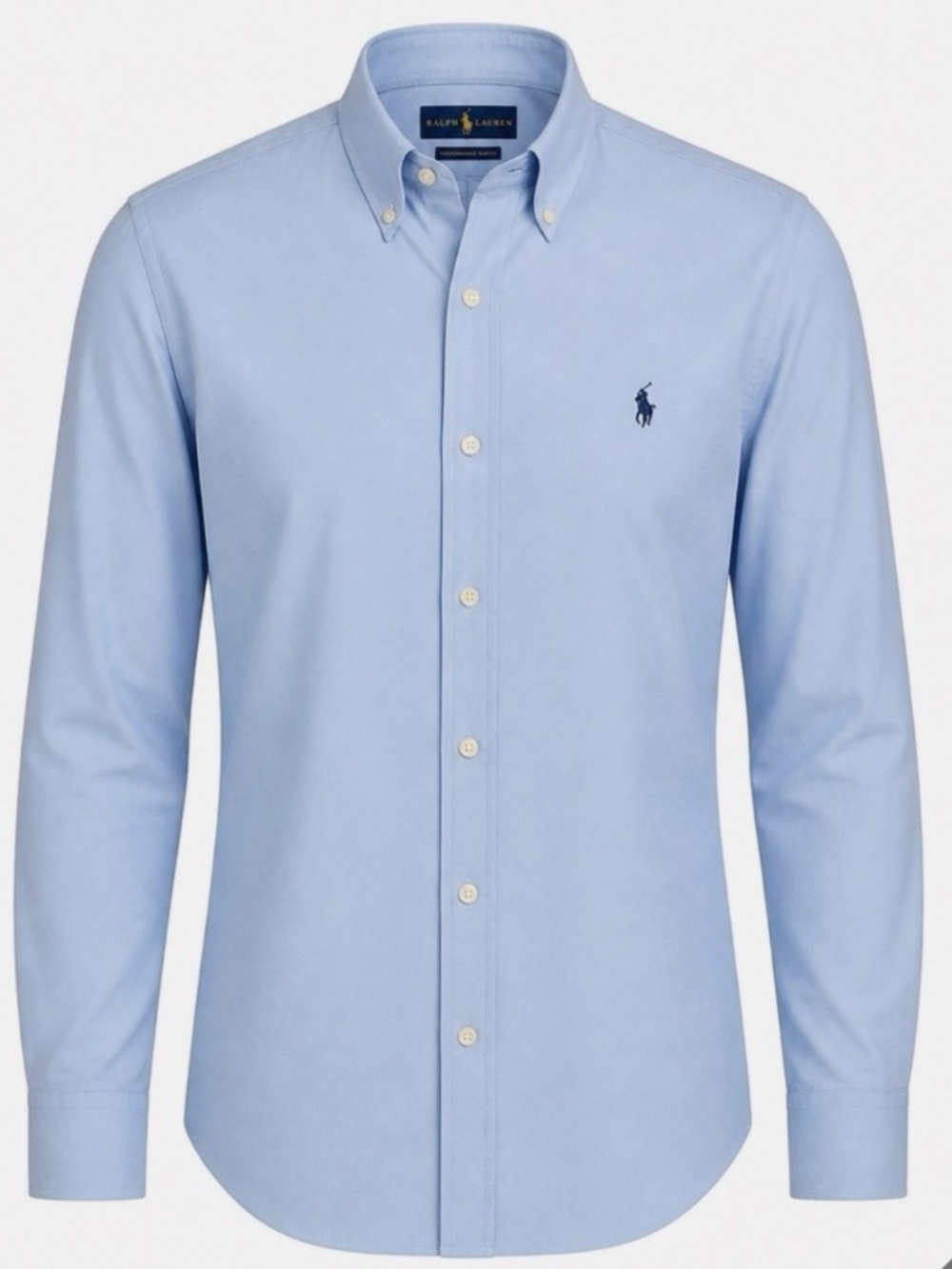 Polo by Ralph Lauren Slim Fit Performance Sport Light Blue Button-Down Shirt